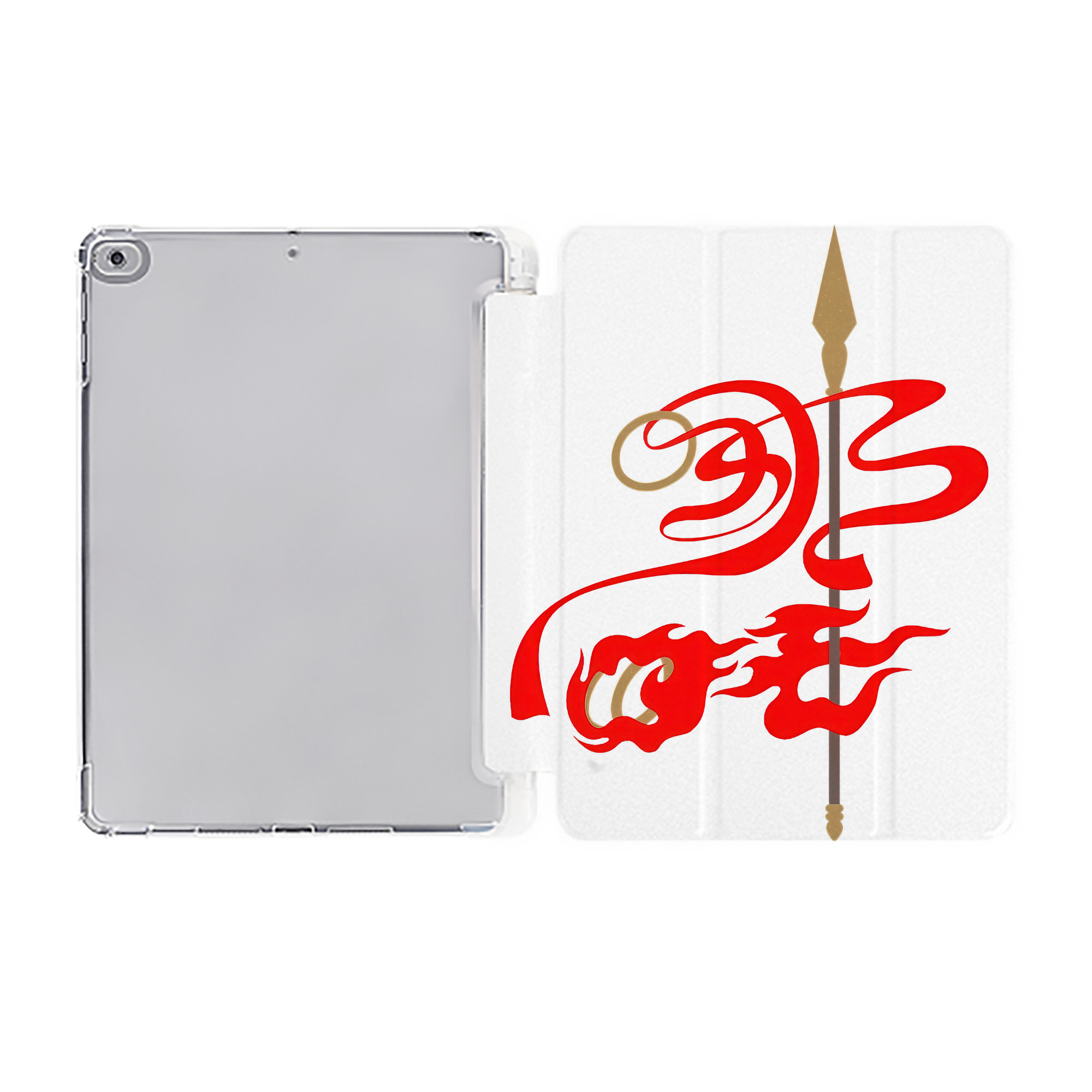 （画像用） Ne Zha 2 ナタ 魔童の大暴れ IPad ケース ペン収納付き 三つ折りスタンド PUレザー×シリコン 対応機種9.5/10.5/10.9インチ